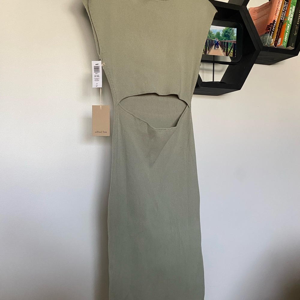 Wilfred midi cut out dress